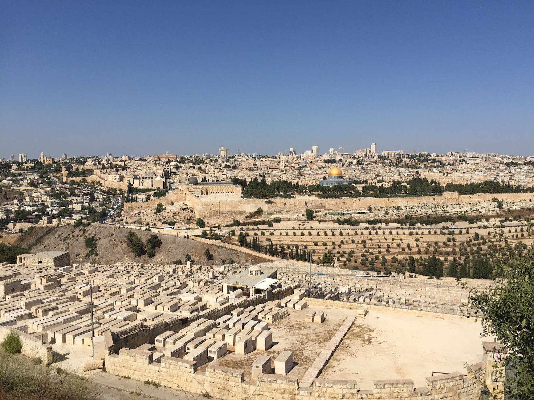 ancient city with old buildings on sunny day